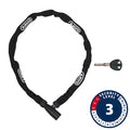 Abus, 1500 Web, Chain Lock, Key, 4mm, 60cm, 2', Black