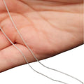 women's 17" Sterling Silver Thin Curb Chain Necklace lobster clasp closure