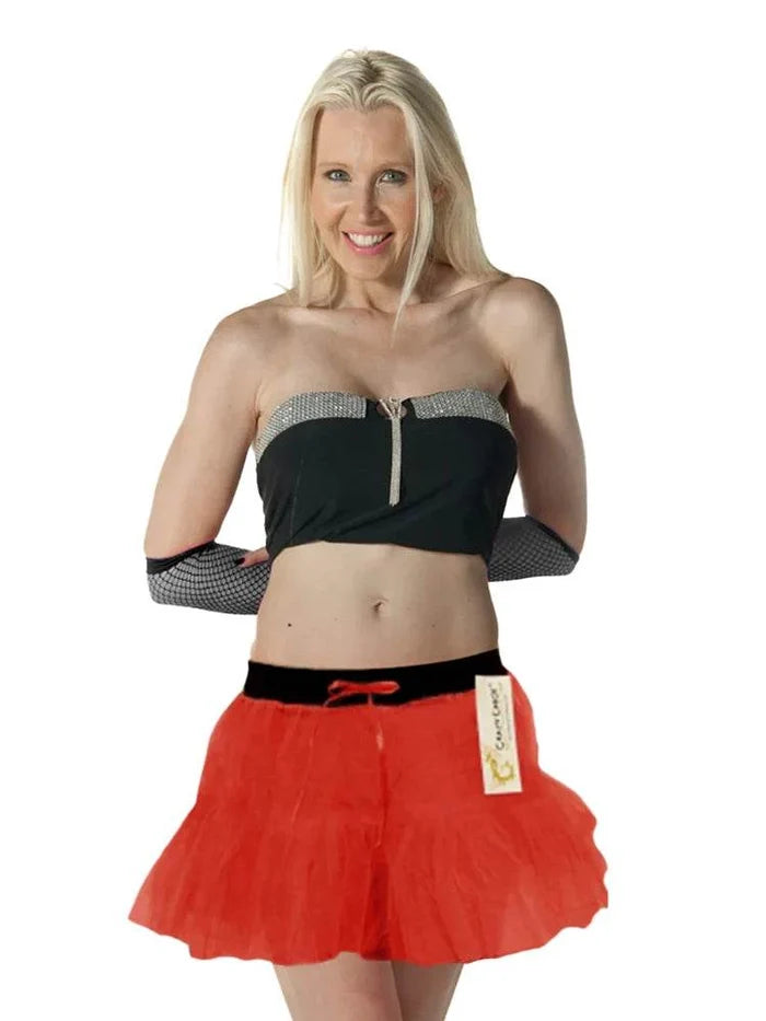 1980s Ladies 2 Layers Neon Tutu Skirts - thefancydress.co.uk