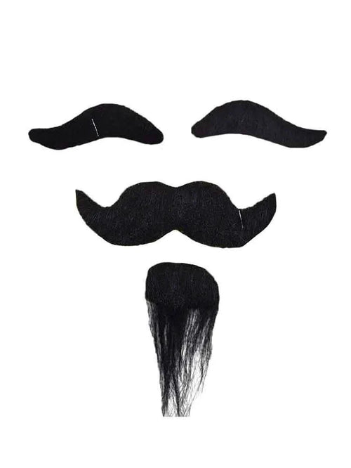 2PCS Mustache, Beard, and Eyebrow Set - thefancydress.co.uk