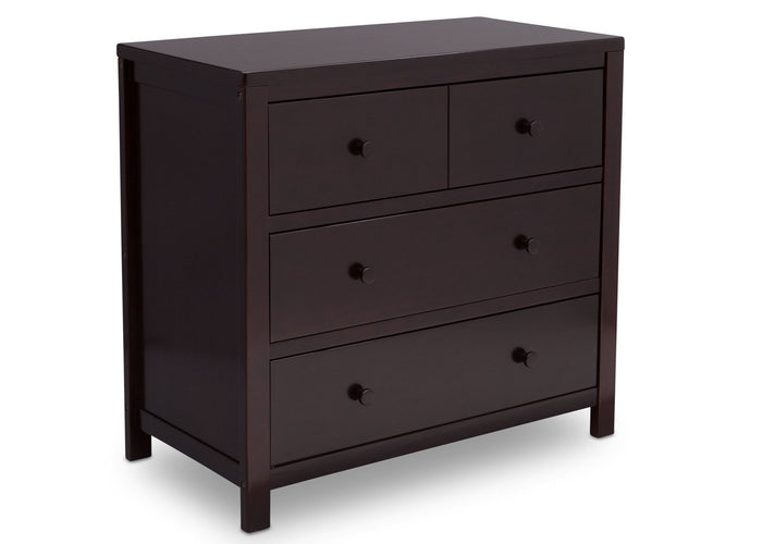 Delta Children Dark Chocolate (207) 3 Drawer Dresser, side view, c2c