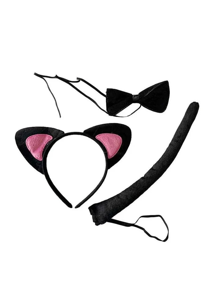 3 Pcs Cat Alice Ear Headband Set - thefancydress.co.uk