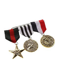3Pc Military Officer Medal Set for Soldier Coat & Uniform - thefancydress.co.uk