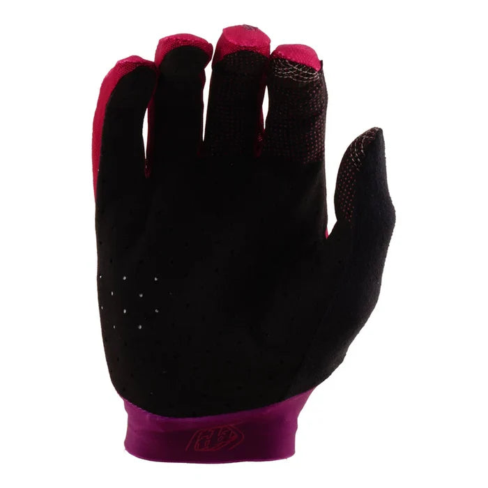 Black and pink glove on a white background