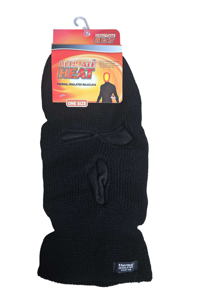 Active Star Black Thermal 3-Hole Balaclava