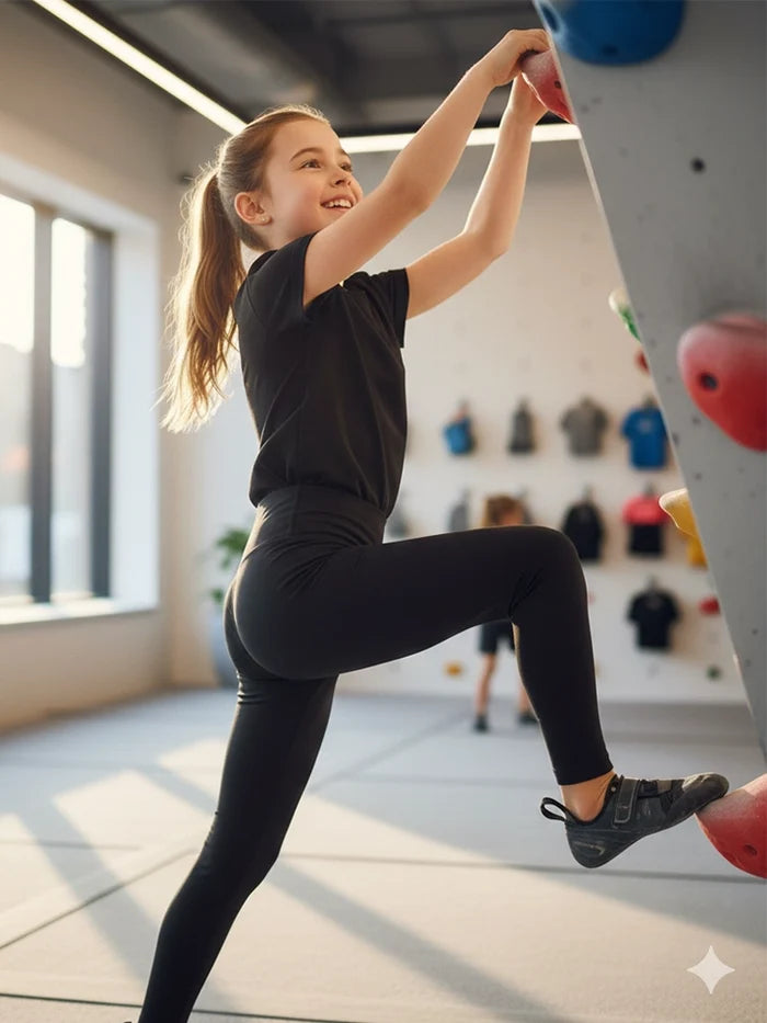 Active Star Girls Activewear Gym Black Leggings