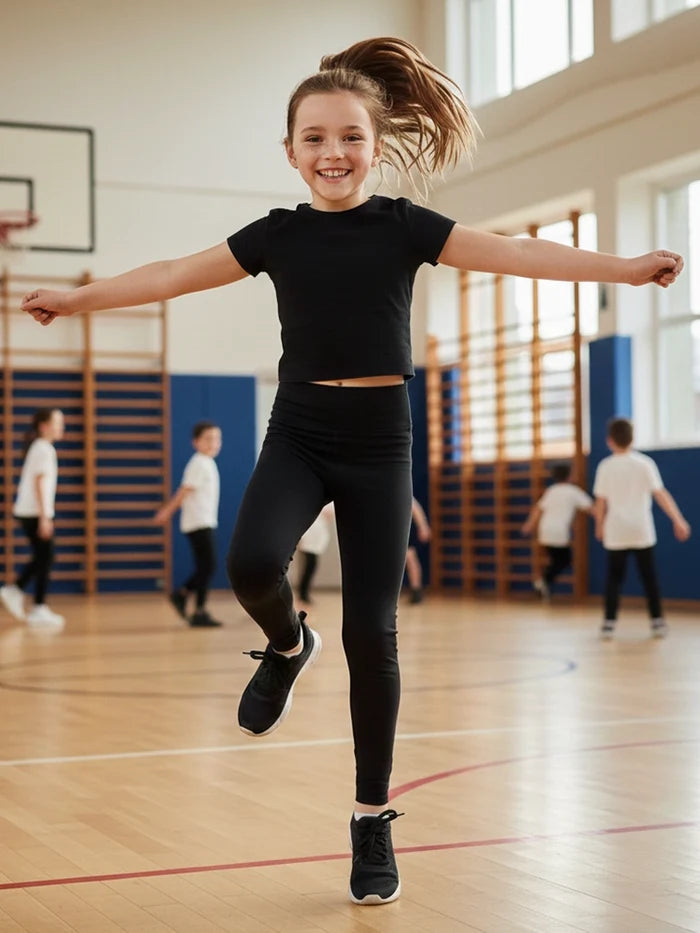 Active Star Girls Activewear Gym Black Leggings