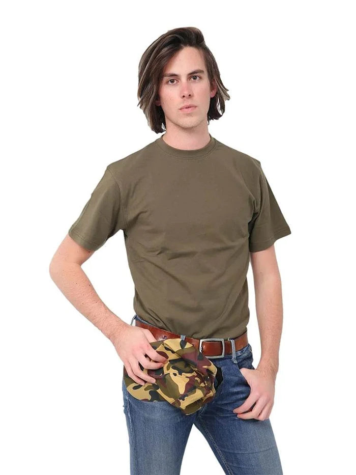 Active Star Men Crew Neck Plain Cotton T-Shirt - thefancydress.co.uk