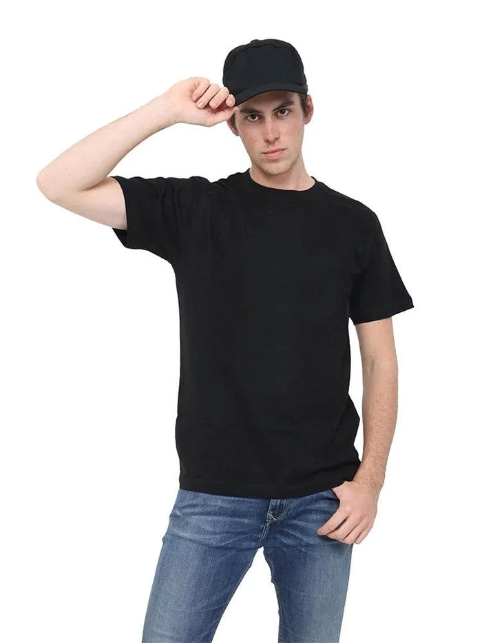 Active Star Men Crew Neck Plain Cotton T-Shirt - thefancydress.co.uk