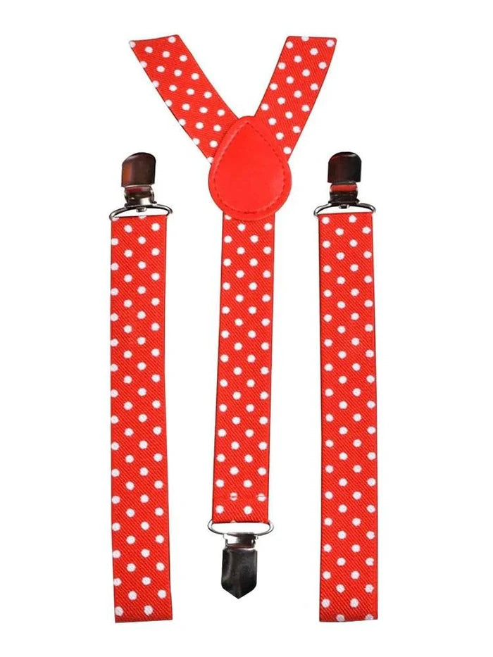 Adult Adjustable Polka Dot Braces 2.5 cm - thefancydress.co.uk
