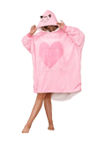 Adult Animal Face Hoodie Blanket - thefancydress.co.uk