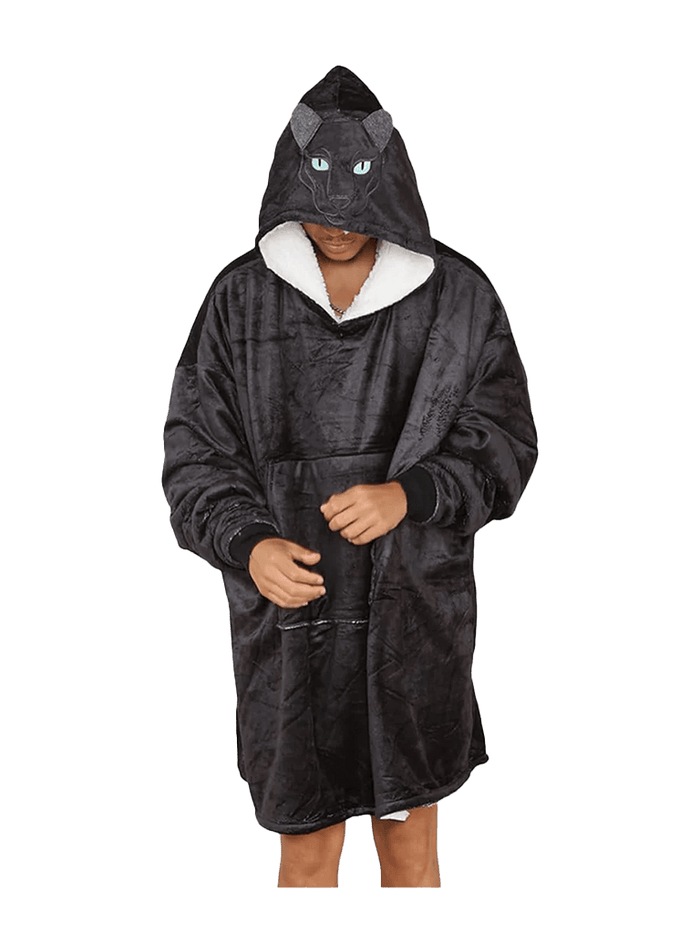 Adult Animal Face Hoodie Blanket - thefancydress.co.uk