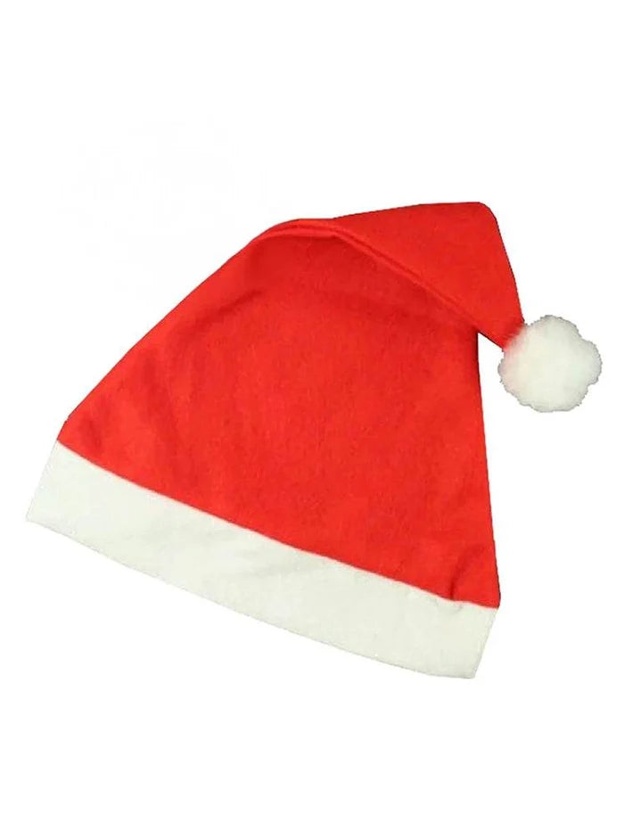 Adult Christmas Santa Hat - Classic Festive Style - thefancydress.co.uk