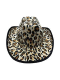 Adult Leopard Print Cowboy Hat Western Head wear - thefancydress.co.uk