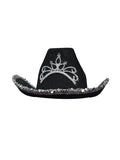 Adult Light Up Black Cowboy Hat with Sequin Trim - thefancydress.co.uk