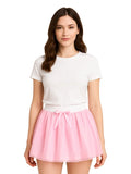 Adult Plain Pink Satin Tutu Skirt