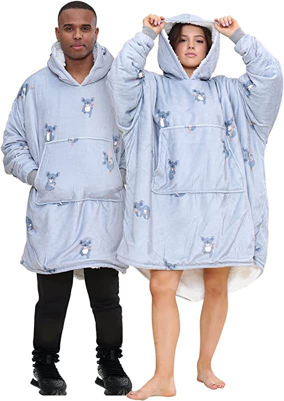 Grey Koala sherpa fleece / One Size
