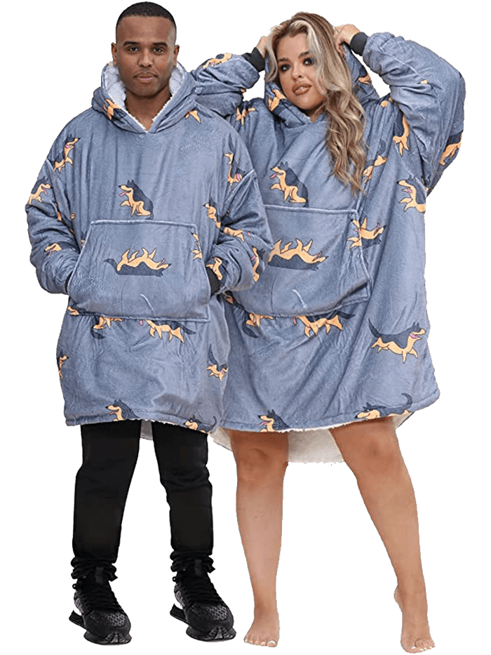 Adult Printed Hoodie Blankets - thefancydress.co.uk