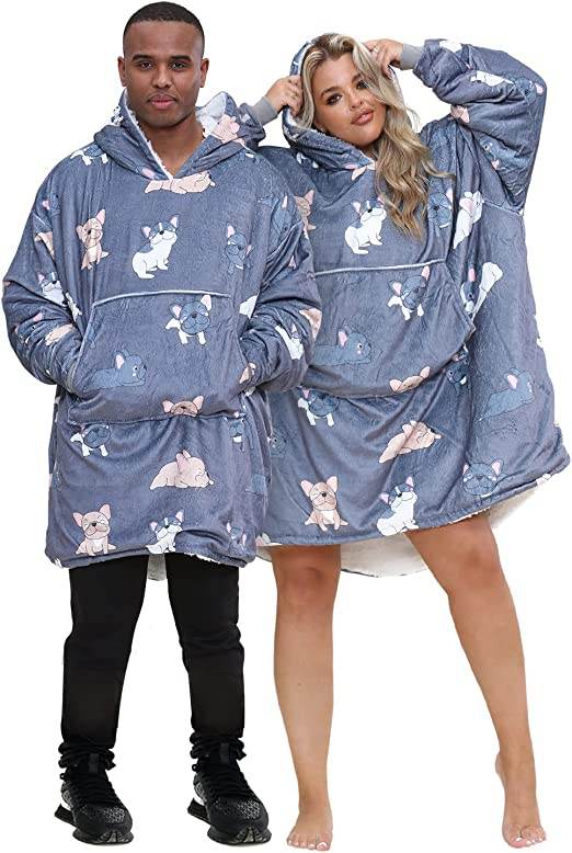 Adult Printed Hoodie Blankets - thefancydress.co.uk