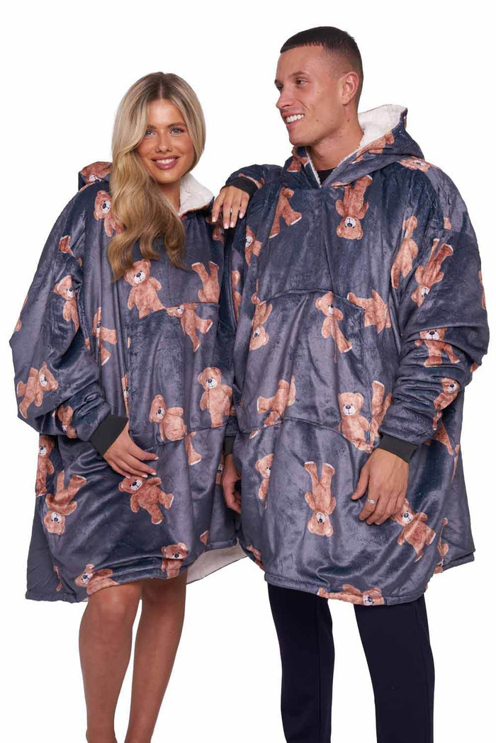 Adult Printed Hoodie Blankets - thefancydress.co.uk