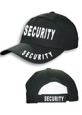 Adult Security Printed Black Baseball Cap-Hat - thefancydress.co.uk