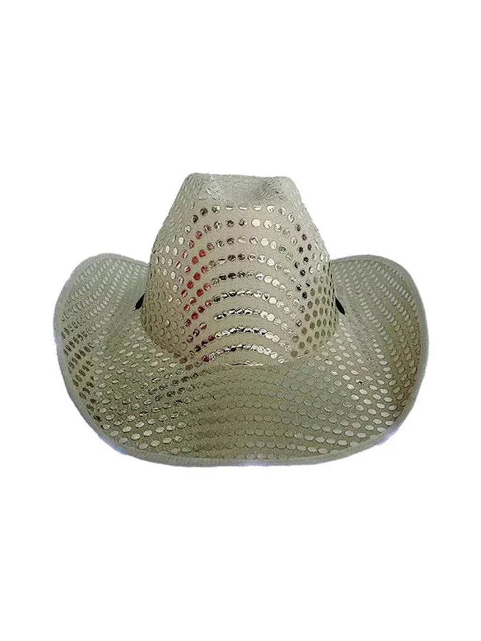 Adult Sequin Light up Cowboy Hat for Party & Festival - thefancydress.co.uk