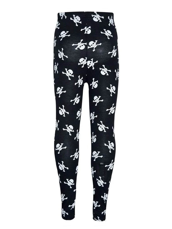 Adult Skull Printed Leggings - thefancydress.co.uk