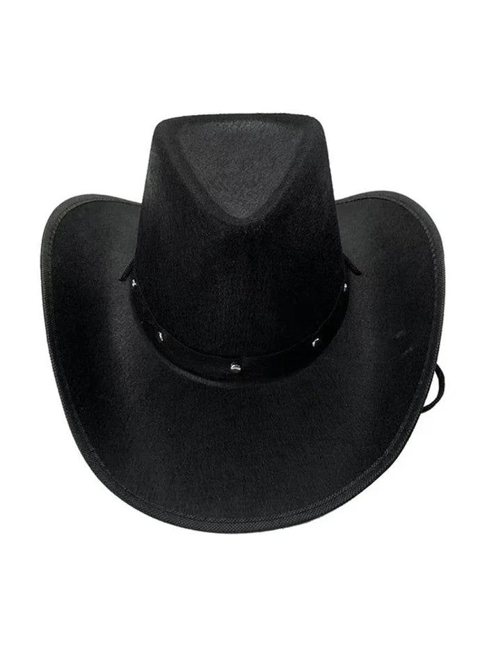 Adult Western Felt Studded Cowboy Hat - thefancydress.co.uk