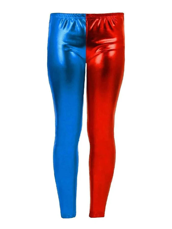 Adult Women's Luxury Shiny Metallic Leggings - thefancydress.co.uk