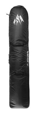 Black ski bag with a brand logo on a white background