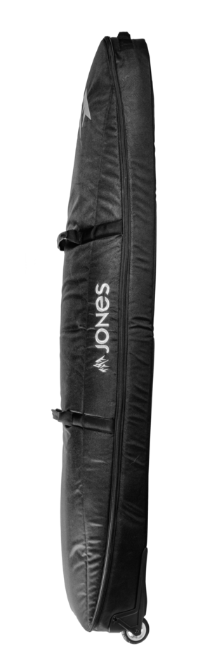 Black ski bag with 'Jones' branding on a white background