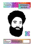 Afro Beard And Moustache