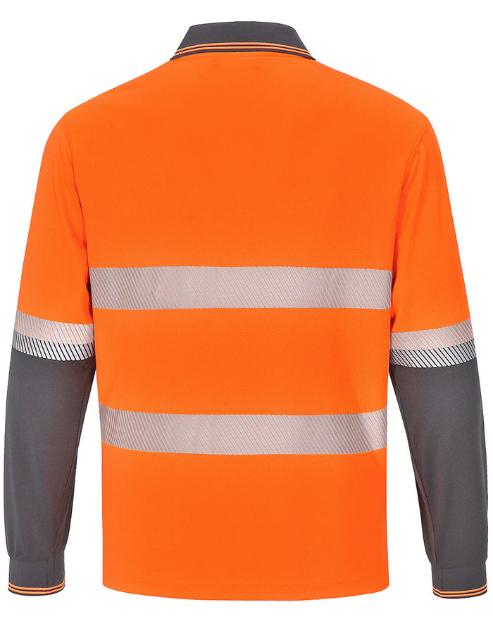 AIW Unisex Cooldry Segmented Taped Long Sleeve Polo
