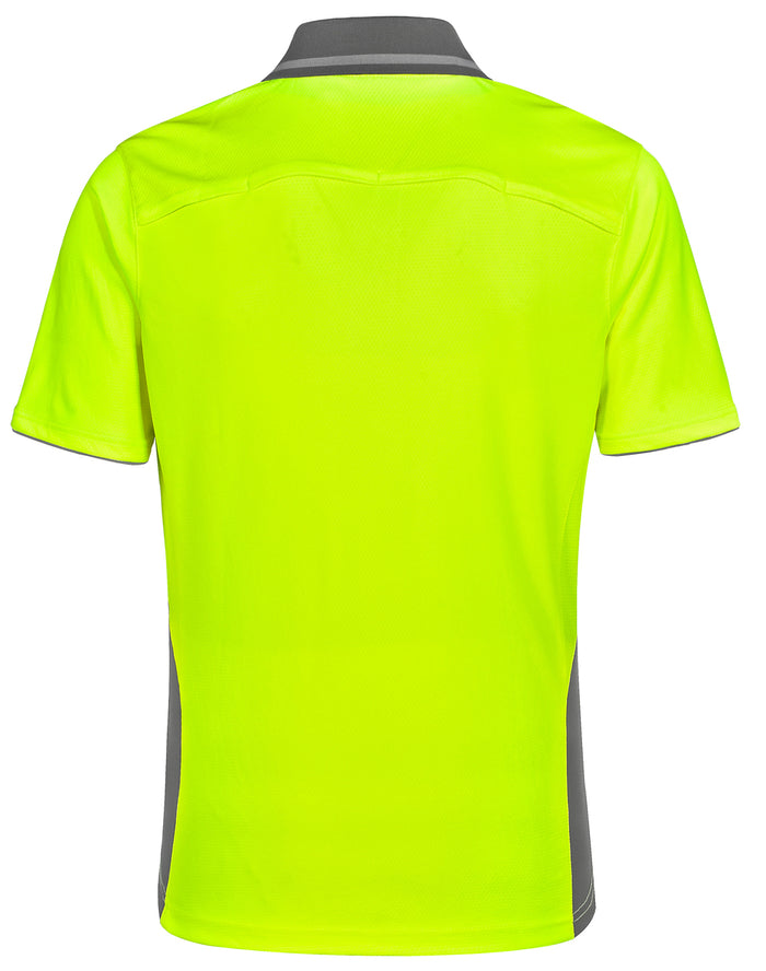 AIW Unisex Hi Vis Bamboo Charcoal Vented Polo