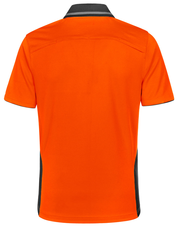 AIW Unisex Hi Vis Bamboo Charcoal Vented Polo