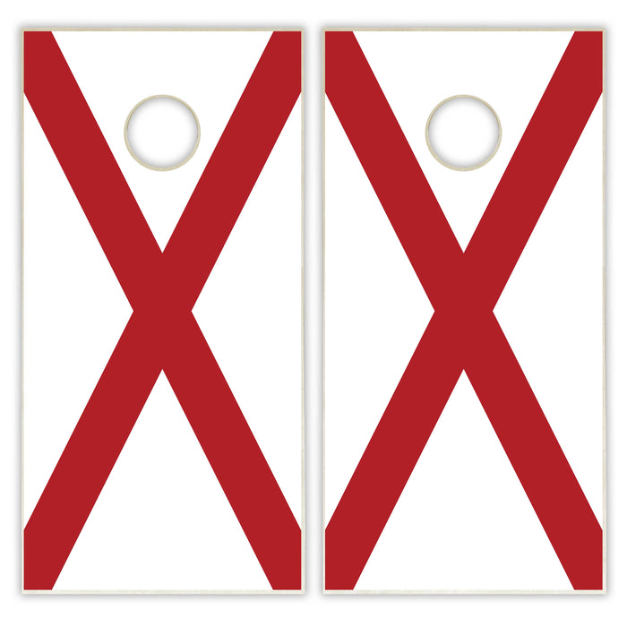 Alabama State Flag Cornhole Set
