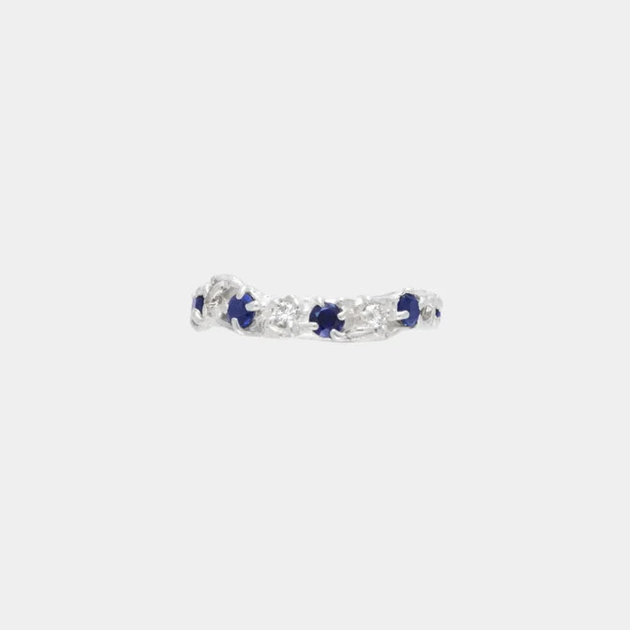 Alba Sapphire Moissanite Argenti Ring