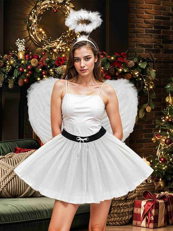 Angel Feather Wings With Halo Headbands