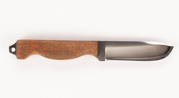 Anza 10F Boddington-Premium Burlap Micarta-Burnt Sienna-LBH Anza Knives Knives Rivers and Glen Trading Co
