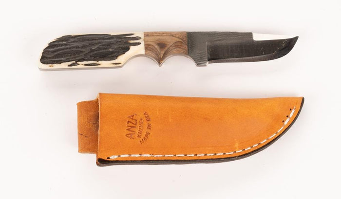 Anza WKXX6 Walnut-LJ-Bone Knife (129w) Anza Knives Knives Rivers and Glen Trading Co