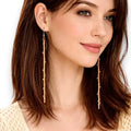 Artisan Mixed Metal Long Hook Dangles with sealed copper shafts and 925 sterling silver beaded wire wrap