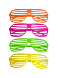 Assorted Adult Shutter Neon Glasses - thefancydress.co.uk
