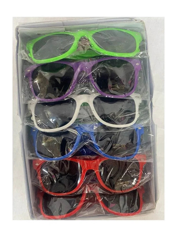 Assorted Colours Frame Dark Lens Sunglasses - thefancydress.co.uk