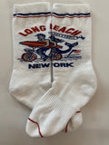 Athletic crew MERMAID & MERMAN BIKING ON BOARDWALK SOCKS