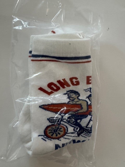 Athletic crew MERMAID & MERMAN BIKING ON BOARDWALK SOCKS