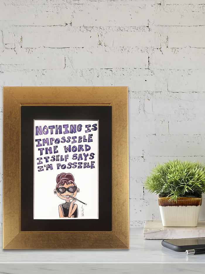 Audrey Quote Mini Print