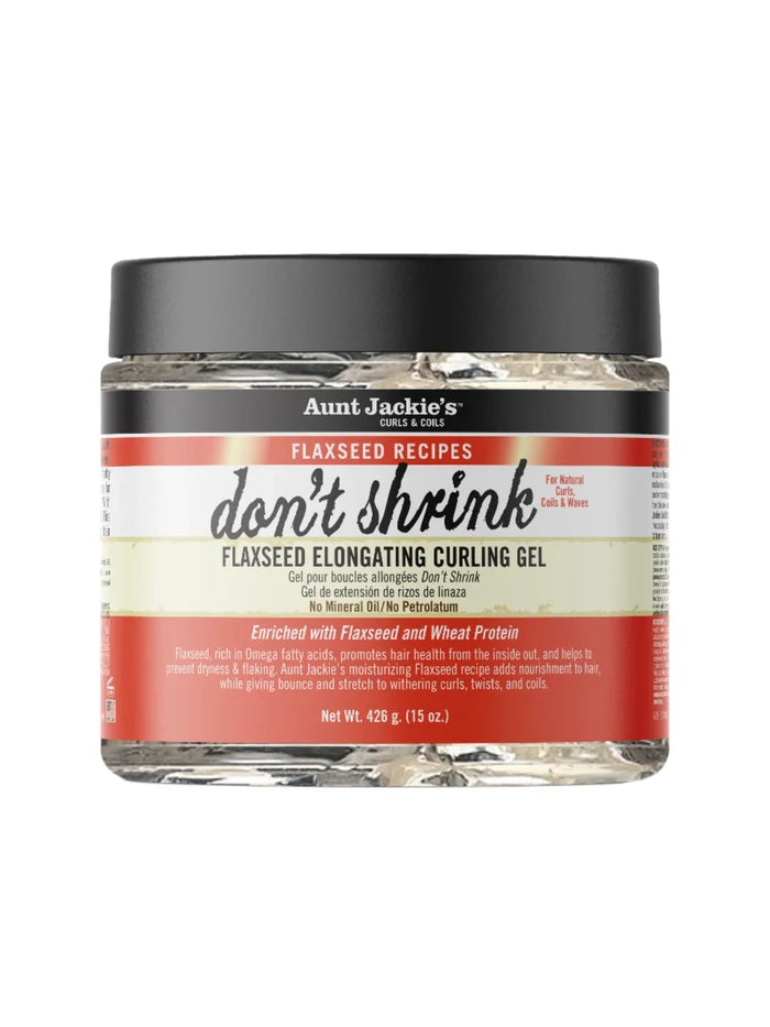 Aunt Jackie's Flaxseed Recipes Don't Shrink Flaxseed Elongating Curling Gel 15oz