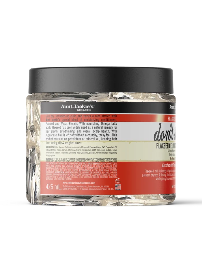 Aunt Jackie's Flaxseed Recipes Don't Shrink Flaxseed Elongating Curling Gel 15oz