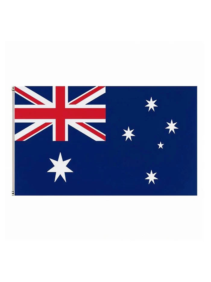 Australia Flag (5ft x 3ft) Polyester, Double-Stitched Seam, Metal Eyelets - thefancydress.co.uk