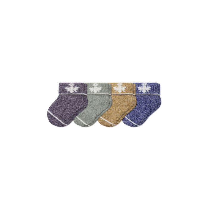 Baby Merino Wool Blend Calf Sock 4-Pack (0-6 Months)